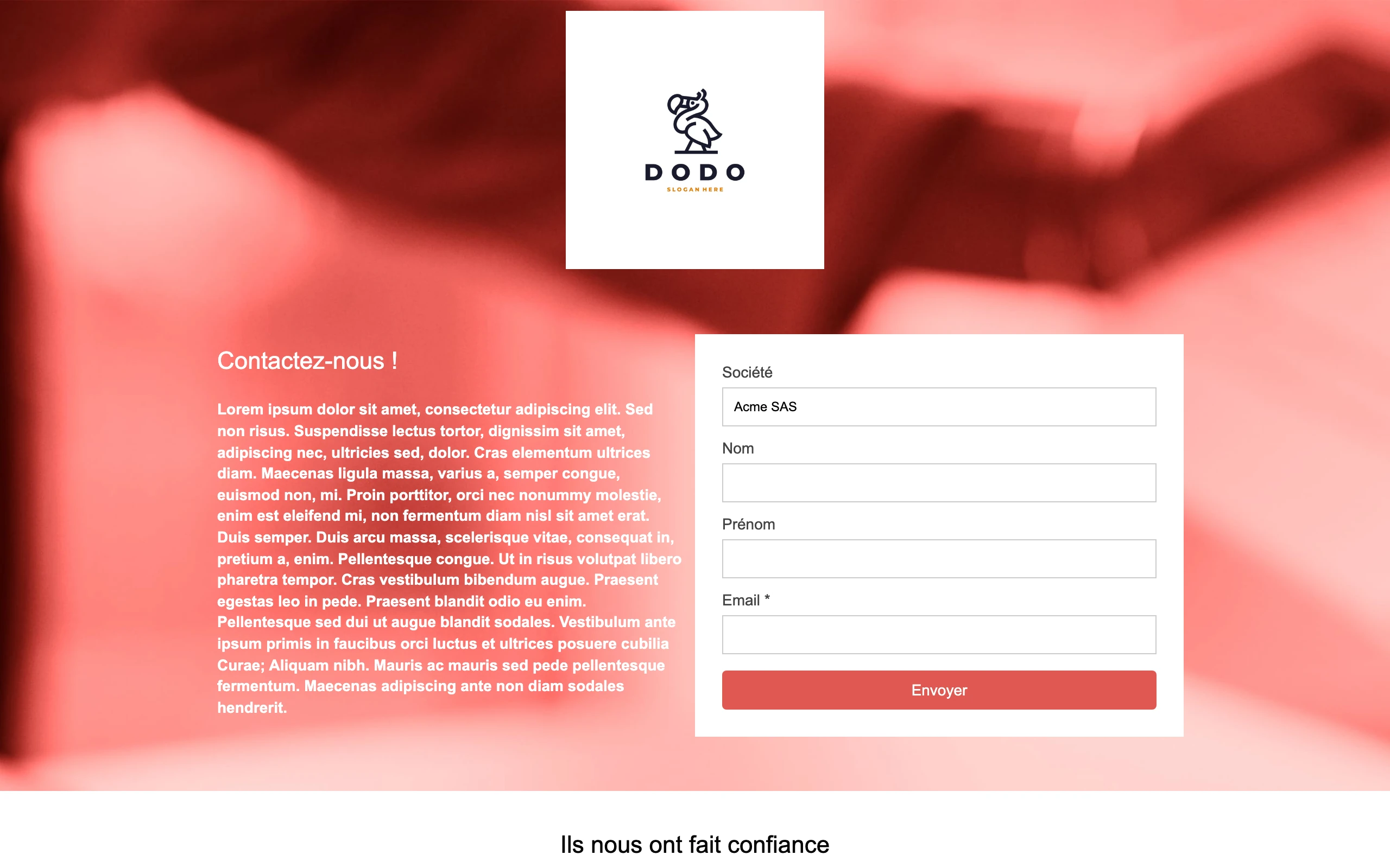 Field pre-filled from URL parameters